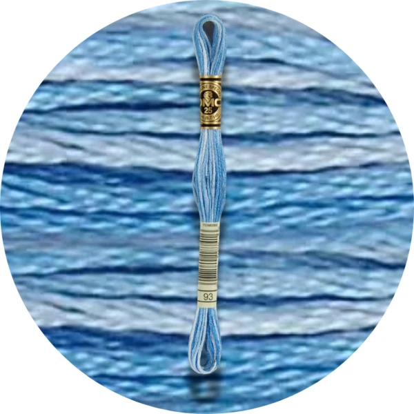DMC Mouliné Spécial 25 Broderigarn, Farveskiftende